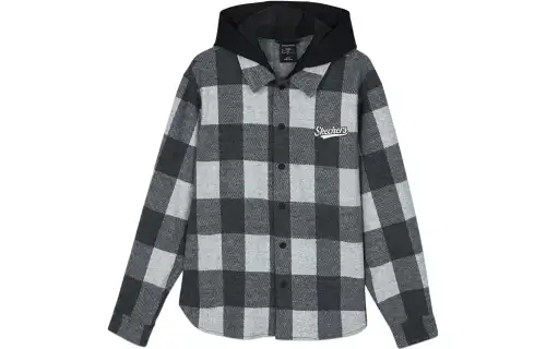 Skechers Alloy Gray Plaid Men's