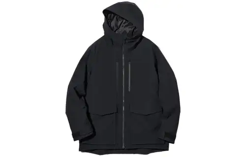 UNIQLO Down Jackets Men's Black 09 Hooded Moderate Other