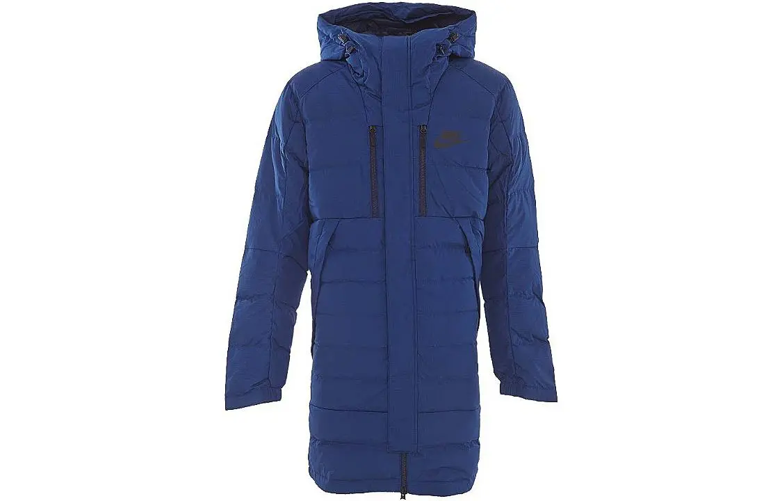 Nike Down Jackets Unisex Blue Hooded Moderate Other