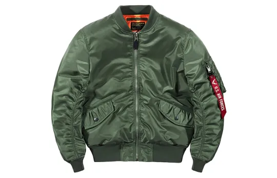 VIP MA 1 Air Force Collection, Pilot Fleece Lined Jacket Baseball Jacket Puffer Jacket Men's