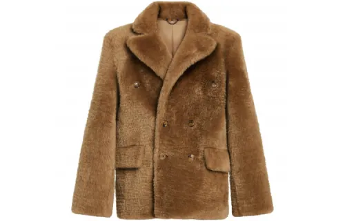 LOUIS VUITTON New Quarterly Products Of LV Coats Men's Brown Lapel Moderate Straight Fit