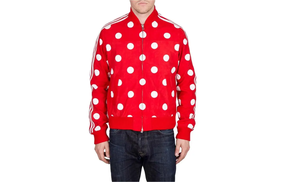 Adidas Pharrell Williams Leather Track Jacket Jackets & Coats Men's Red