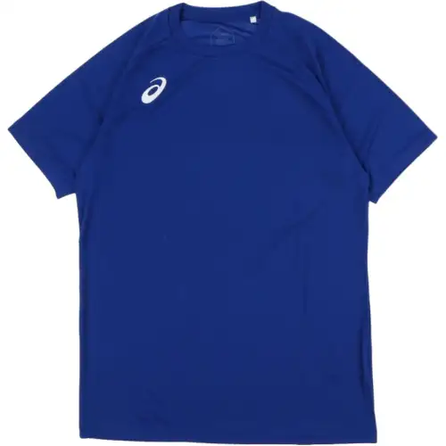 ASICS T Shirts Unisex Blue Crew Neck