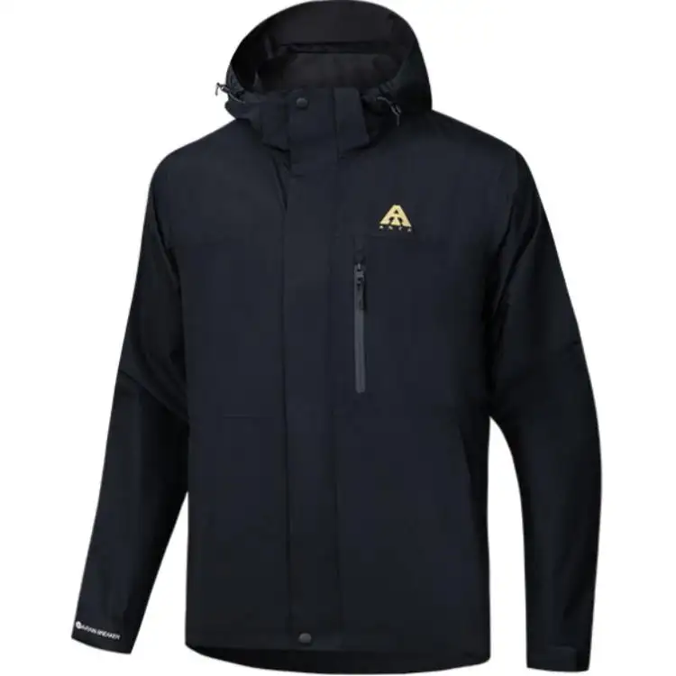 Anta Trail Running Windproof Windbreaker Jacket Unisex Black