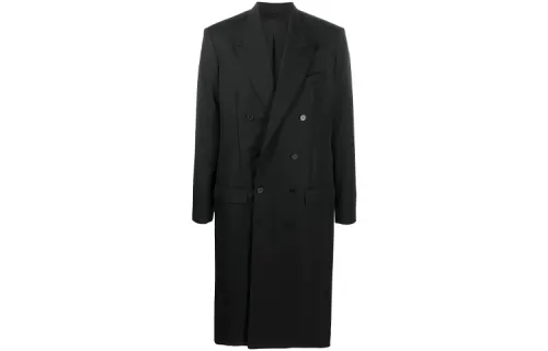 Balenciaga Coats Men's Black Lapel Moderate