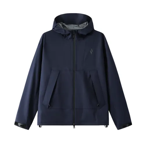 Skechers Windbreaker Jackets Unisex Navy Hooded Moderate