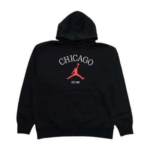 Jordan Apparel Sweatshirts Men's Black Hooded Moderate