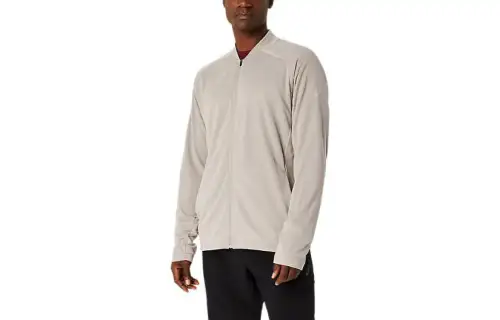 ASICS Jackets Men's Gray Baseball Collar Moderate Other