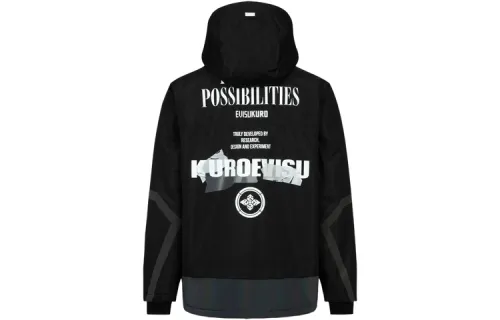 EVISU Puffer Jackets Men's Black Hooded Moderate Other