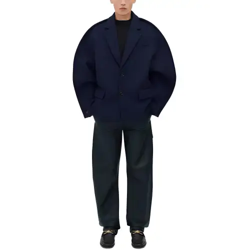 Bottega Veneta Coats Men's Blue