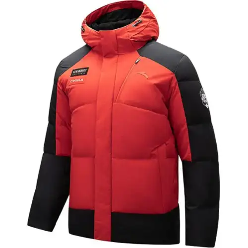Anta Variety Training Collection Down Jacket Men's Classic Red/Basic Black