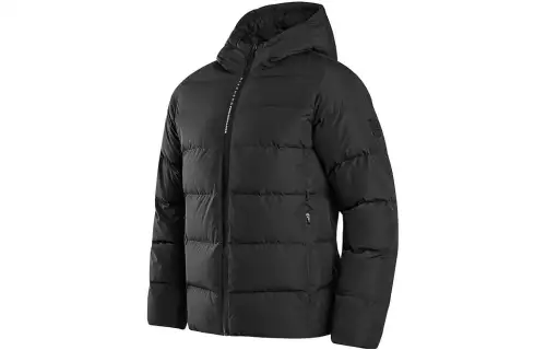 Skechers Comfortable Sports Collection Down Jackets Men's Carbon Black/0018 Hooded Moderate