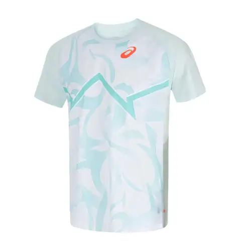 Asics SS25 T Shirt Men's Blue White