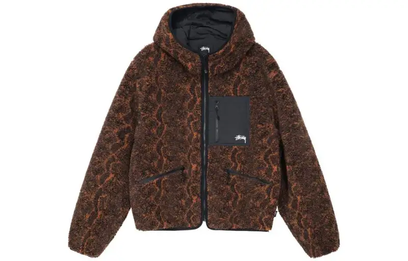 Stussy Snake Jacquard Sherpa Jacket