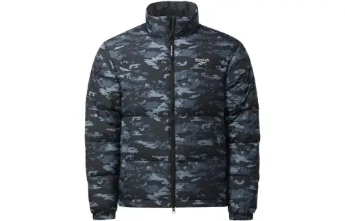 Reebok Down Jackets Unisex Dark Silver Gray Stand Collar Moderate Other
