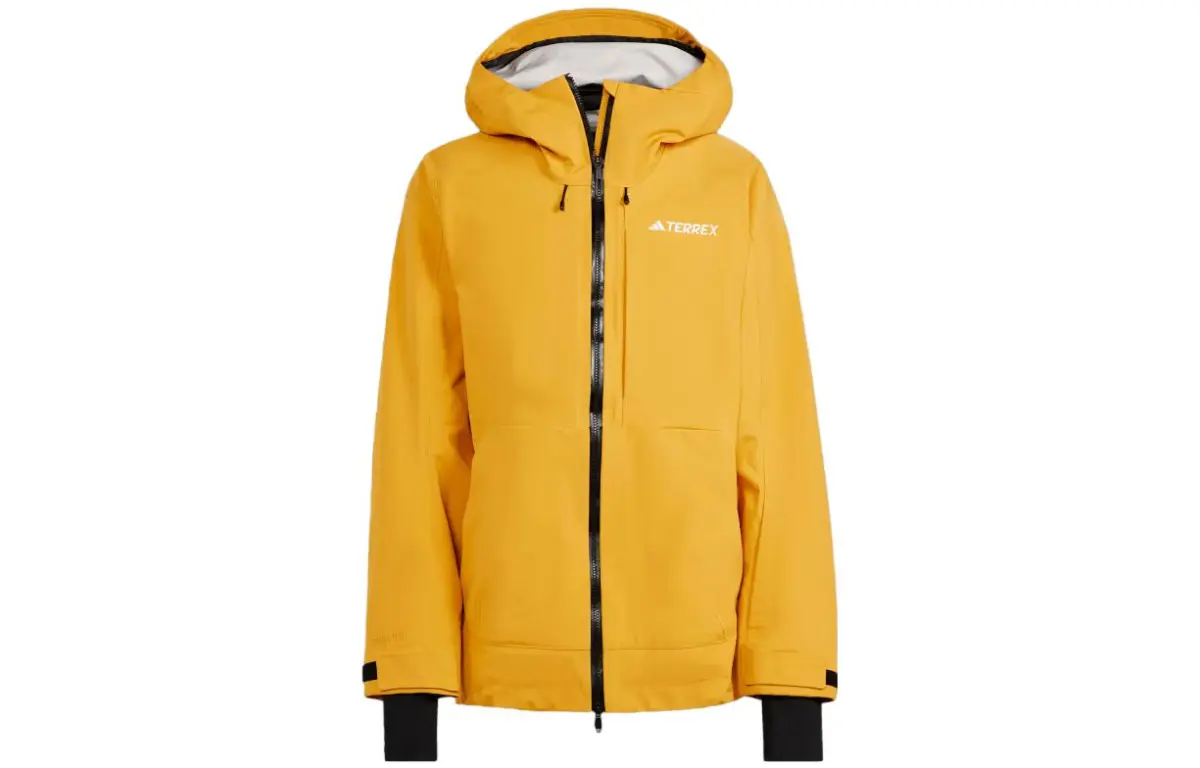 Adidas Terrex Techrock 3 Layer Post Consumer Nylon Rain.Rdy Jacket Men's Yellow