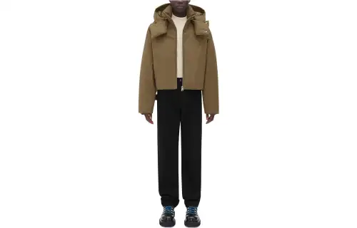 Bottega Veneta Puffer Jackets Men's Rattan Brown Hooded Moderate