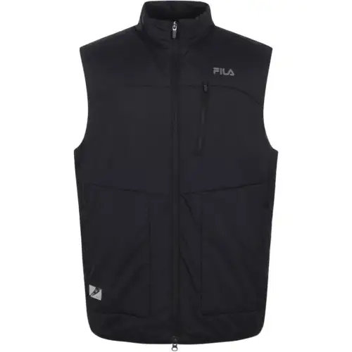 FILA Vests Men's Black Stand Collar Moderate Other