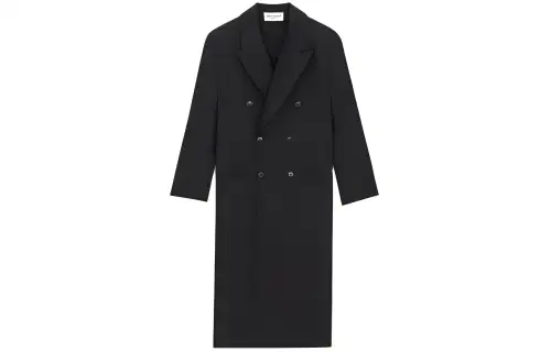 SAINT LAURENT Coats Men's Black