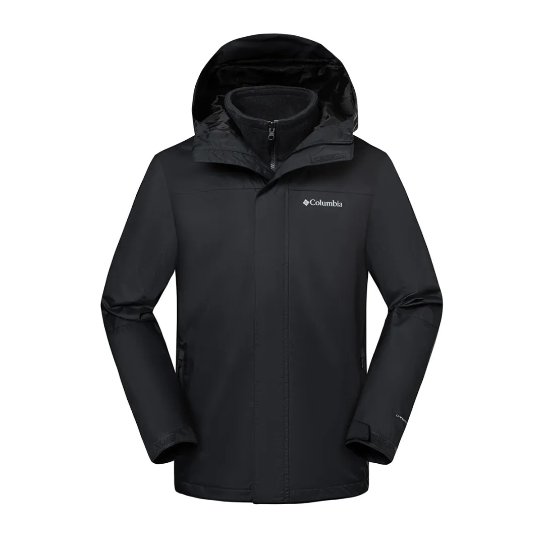 Columbia Hiking Waterproof And Windproof To Keep Warm Windbreaker Jacket Men's Black