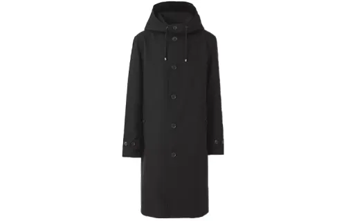 Burberry Coats Men's Black Hooded Moderate