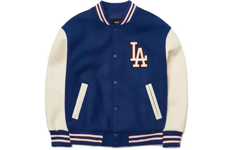 MLB Basic Logo Baseball Jackets Unisex Blue Baseball Collar Moderate