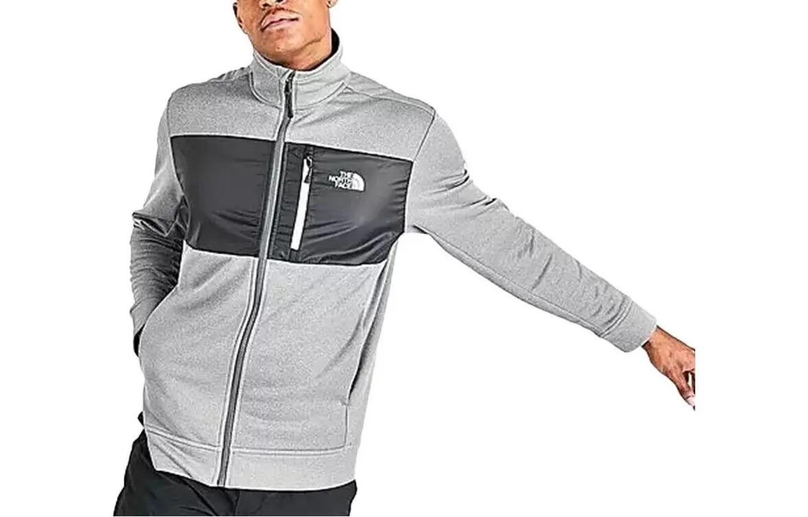 THE NORTH FACE Jackets Men's Gray Stand Collar Moderate Straight Fit