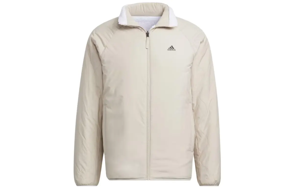 Adidas Jackets Men's Ecru Stand Collar Moderate Other