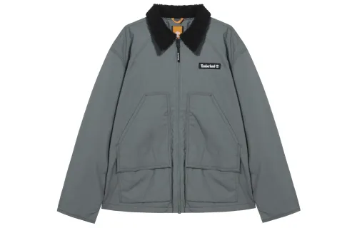 Timberland Velvet Jackets Men's Saffron Green Lapel Thickened