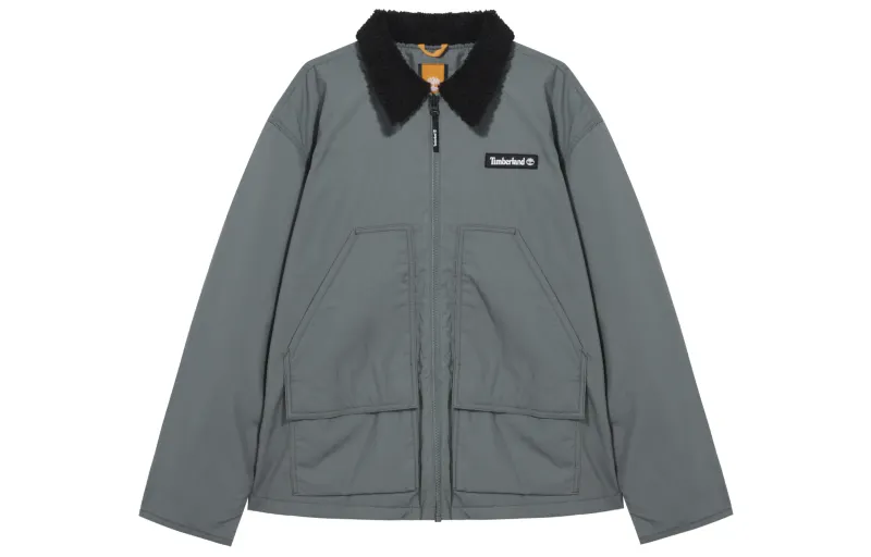 Timberland Velvet Jackets Men's Saffron Green Lapel Thickened
