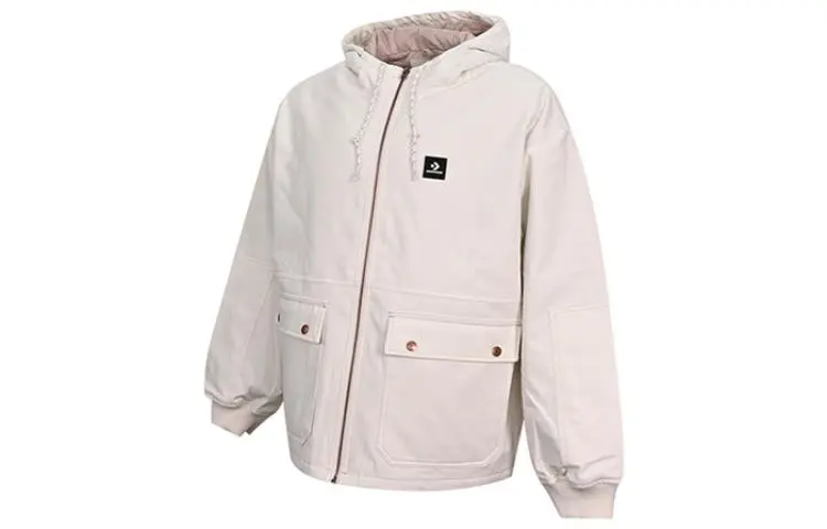 Converse Puffer Jackets Men's White Hooded Moderate Other