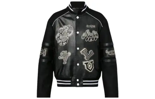 LOUIS VUITTON Pre Owned 2023 Applique detail Varsity Bomber Jacket