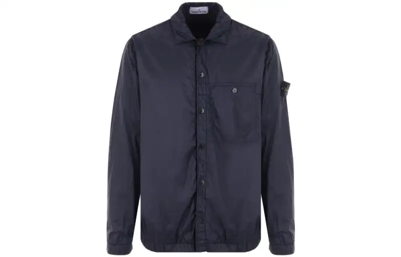STONE ISLAND Jackets Men's Dark Blue Lapel Moderate Other