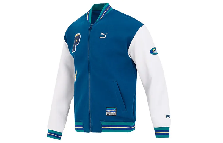 PUMA FW23 Baseball Jacket Unisex Blue