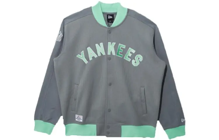 New Era Baseball Jacket Unisex Gray