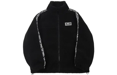 DANGEROUSPEOPLE Velvet Jackets Unisex Stand Collar Thickened