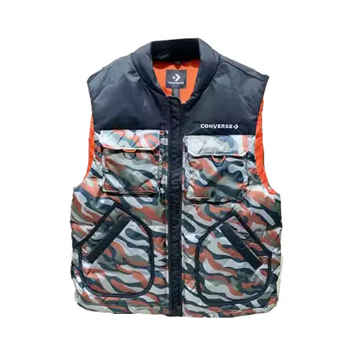 Converse Vests Men's Multicolor Stand Collar Moderate Other