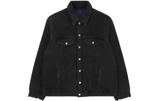 Balenciaga Denim Jacket Loose Fit Men's Black