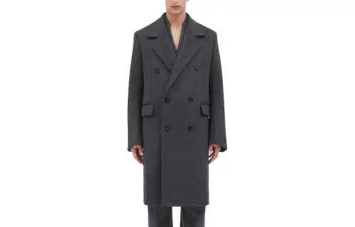 Bottega Veneta Coats Men's Gray Lapel Moderate