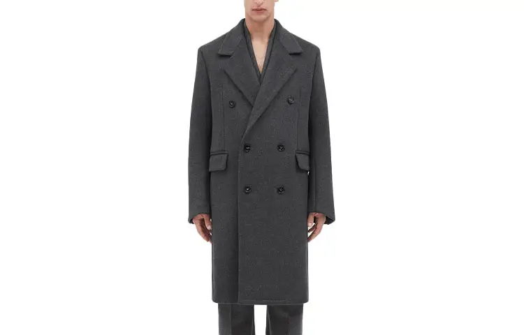 Bottega Veneta Coats Men's Gray Lapel Moderate