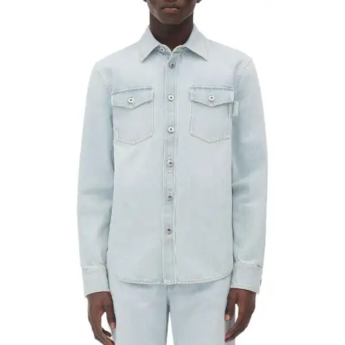 Bottega Veneta Extra Bleached Denim Overshirt