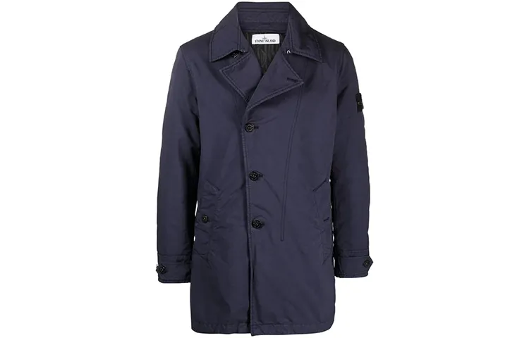STONE ISLAND Coats Men's Blue Lapel Moderate