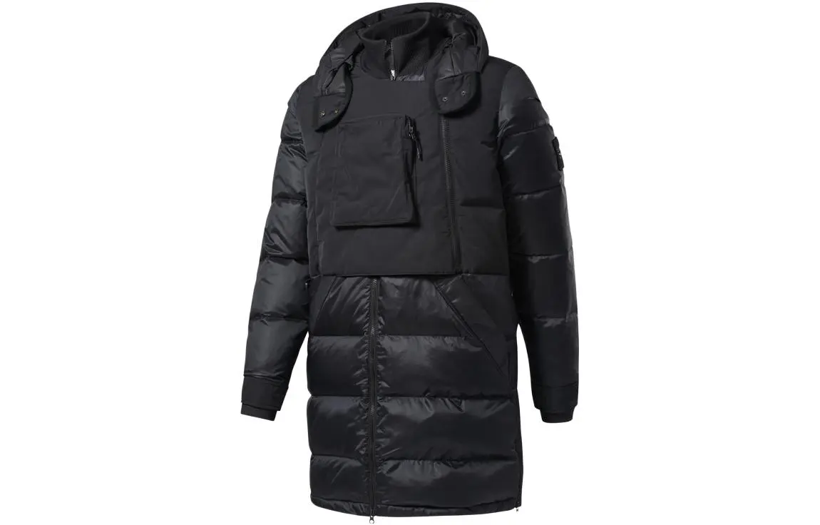 Reebok Down Jackets Men's Black Hooded Moderate Other