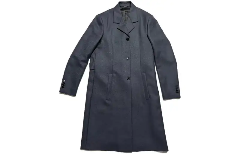 DIOR Coats Men's Gray Lapel Moderate Straight Fit