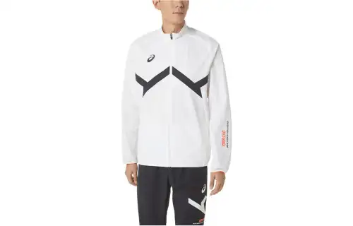 ASICS A I M Jackets Men's White Stand Collar Moderate Other