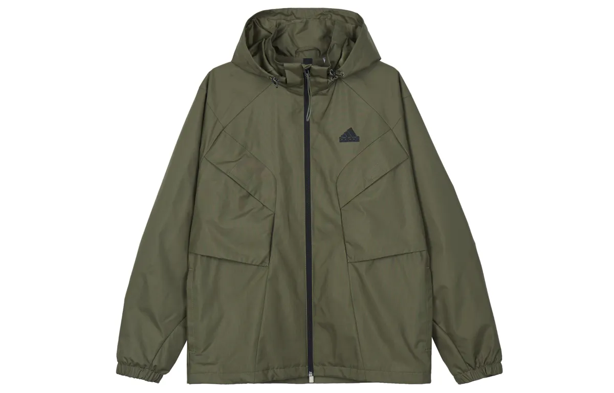 Adidas URBAN OUTDOOR Jackets Men's Strata Olive Green Hooded Moderate Other