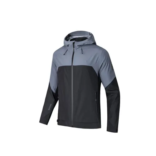 Anta Outdoor Collection Hiking Breathable Windbreaker Jacket Men's Basic Black/Smoke Coal Gray