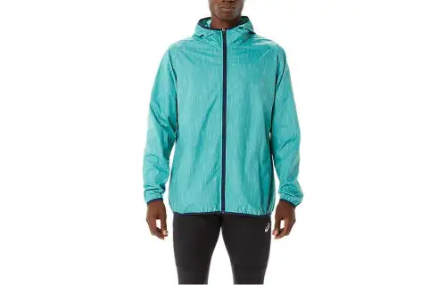 ASICS Jackets Men's Blue Hooded Moderate Other