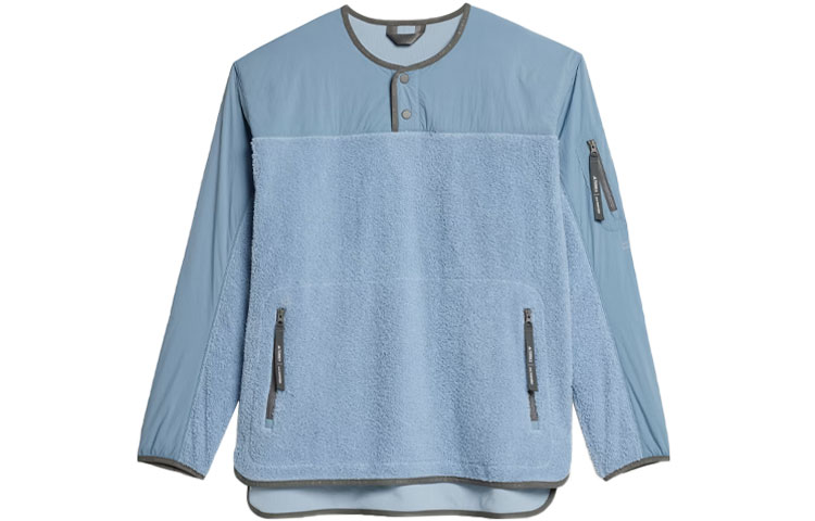 Adidas X And Wander Velvet Jackets Men's Blue Crew Neck Moderate