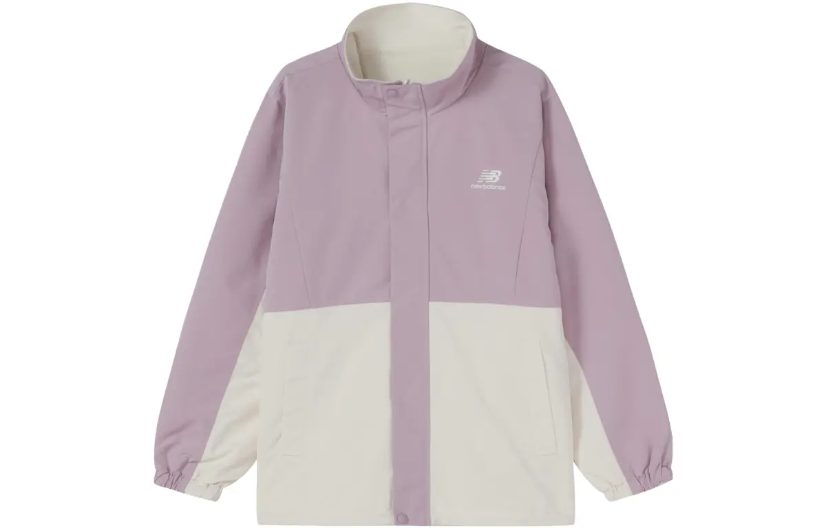 New Balance Velvet Jackets Unisex Purple Stand Collar Moderate